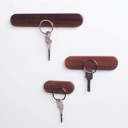 Moktan Sabai Wooden Magnetic Key Holder Wall Mount Adhesive Key Rack Organizer
