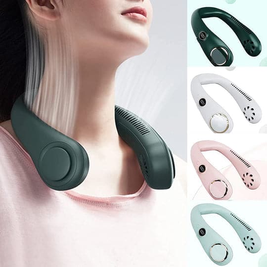 Moktan Sabai Portable Neck Fan | Bladeless Design with Rechargeable Battery | Lightweight Cooling Solution for Instant Comfort