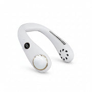 Moktan Sabai Portable Neck Fan | Bladeless Design with Rechargeable Battery | Lightweight Cooling Solution for Instant Comfort White