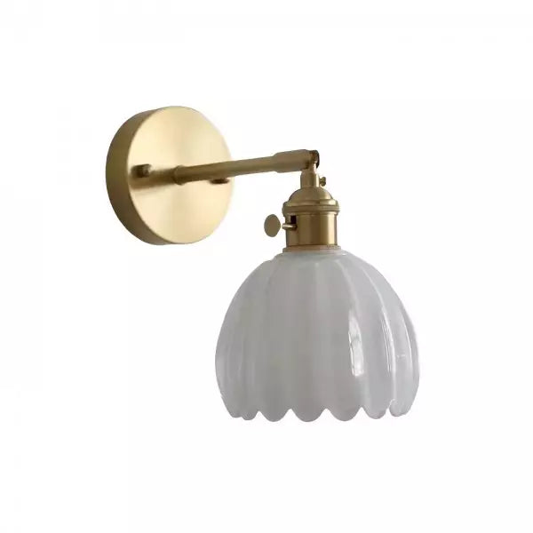 Moktan Sabai Tulip Glass Wall Lamp Retro Flower Bud Vintage Wall Light