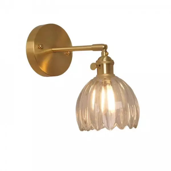 Moktan Sabai Tulip Glass Wall Lamp Retro Flower Bud Vintage Wall Light