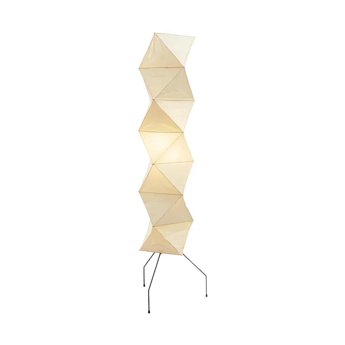 Moktan Sabai Origami Paper Floor Lamp 74" Rhombus Japanese Style E26 Light