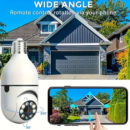 Wireless Cameras 4PCS 3MP Smart Bulb, Night Vision & 2-Way Audio