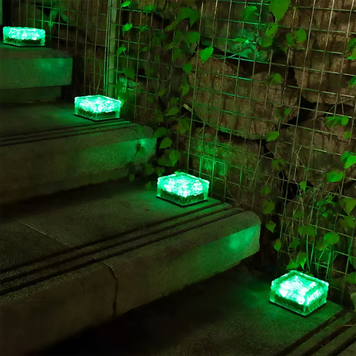 Moktan Sabai Solar Ice Brick LED Garden Light Waterproof Outdoor Path Light Green
