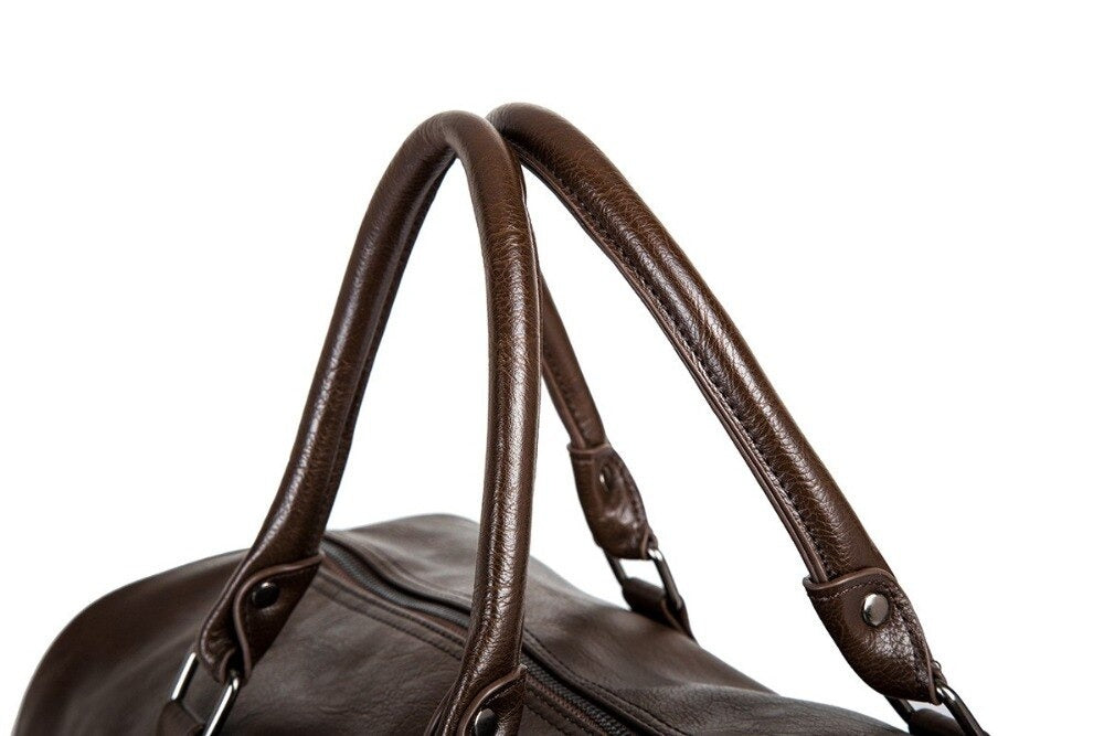 Moktan Sabai Large PU Leather Travel Duffel Bag Lightweight Carry On Weekender 45cm