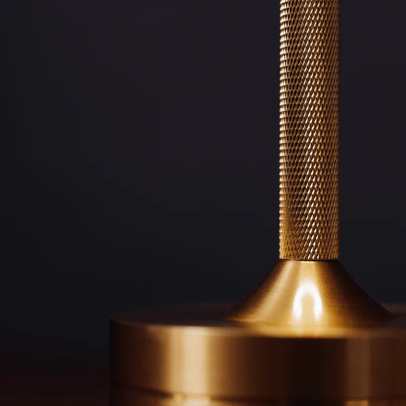 Moktan Sabai Modern Brass Cone LED Rechargeable Table Lamp Cordless USB-C