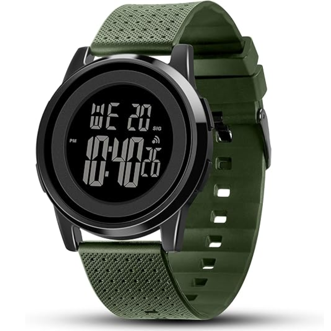 Moktan Sabai Ultra-Slim Digital Sports Watch 50M Waterproof Stainless Steel