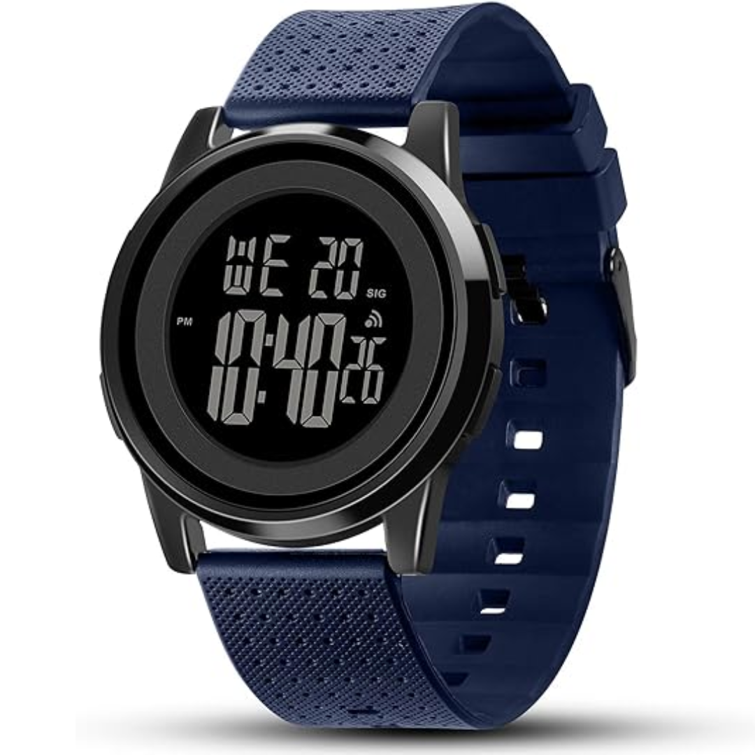 Moktan Sabai Ultra-Slim Digital Sports Watch 50M Waterproof Stainless Steel