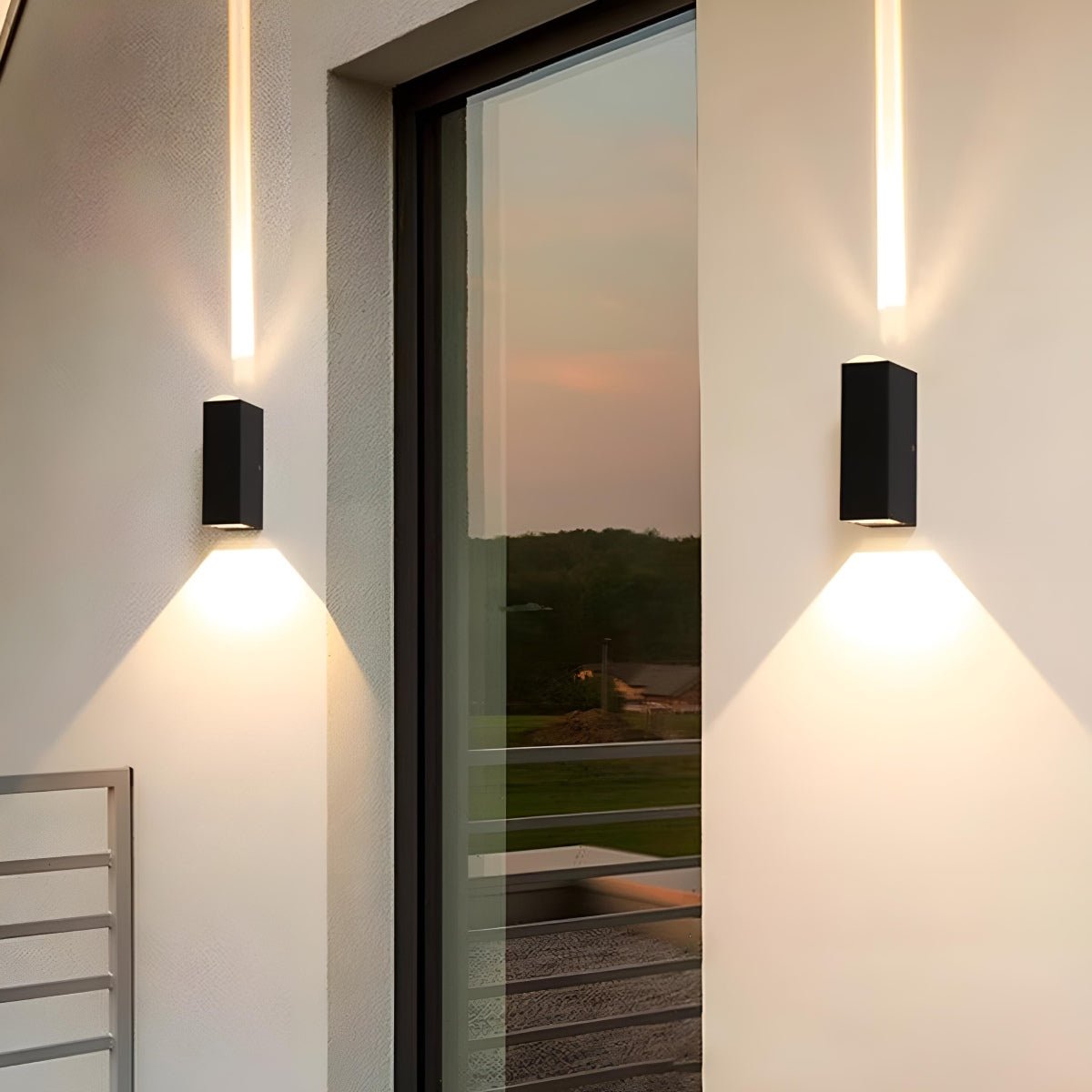Moktan Sabai Modern LED Up Down Wall Light IP65 Waterproof Aluminum Sconce Asymmetrical Cool White