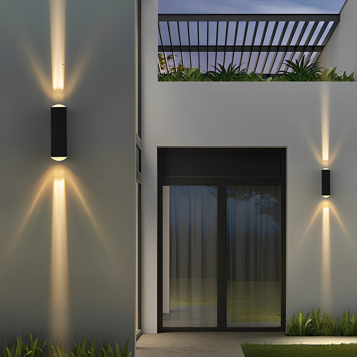 Moktan Sabai Modern LED Up Down Wall Light IP65 Waterproof Aluminum Sconce Symmetrical Cool White