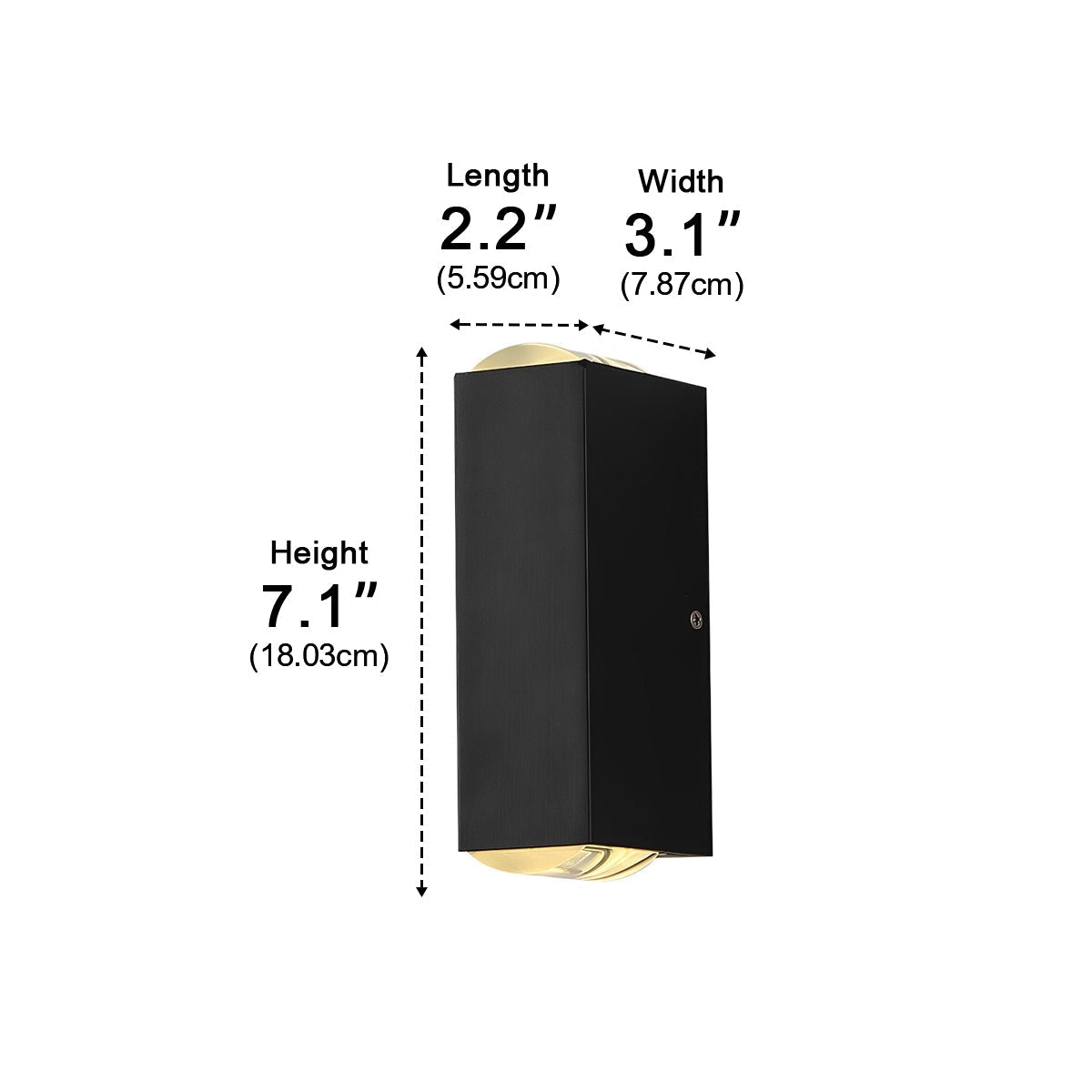 Moktan Sabai Modern LED Up Down Wall Light IP65 Waterproof Aluminum Sconce