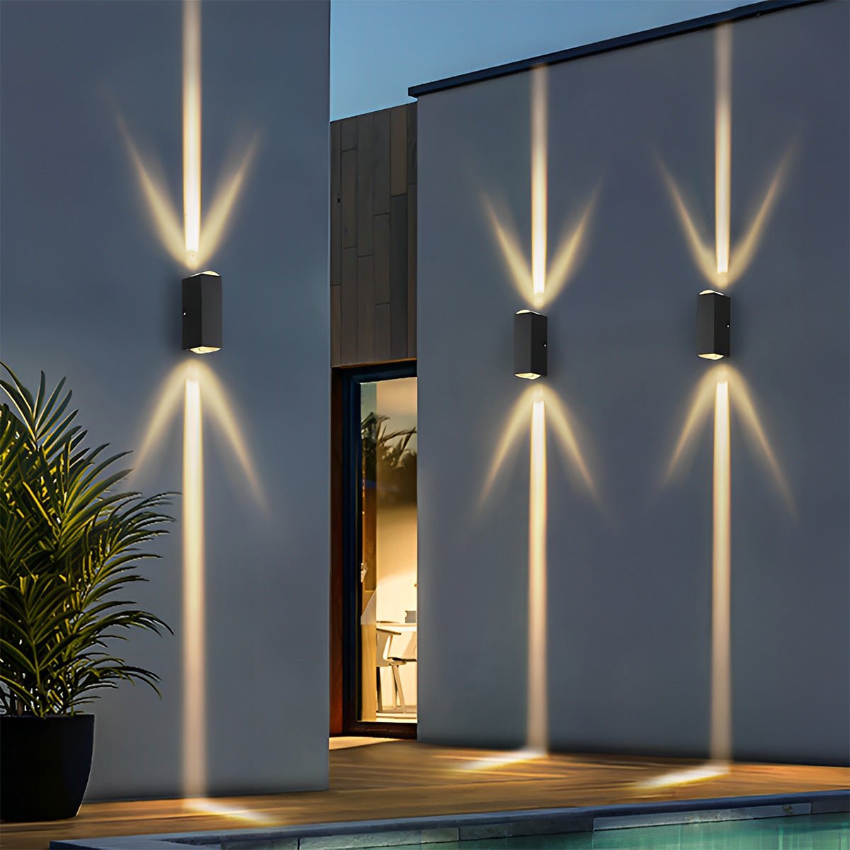Moktan Sabai Modern LED Up Down Wall Light IP65 Waterproof Aluminum Sconce