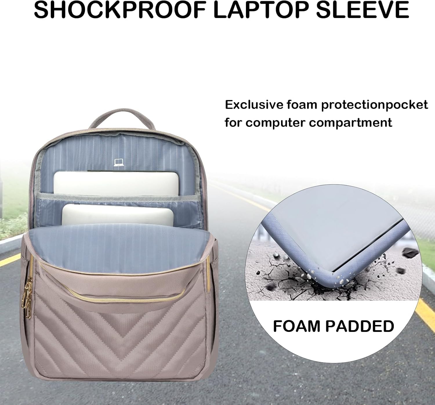 Moktan Sabai Waterproof Laptop Backpack 15.6 Inch with USB Charging Port Travel Bag
