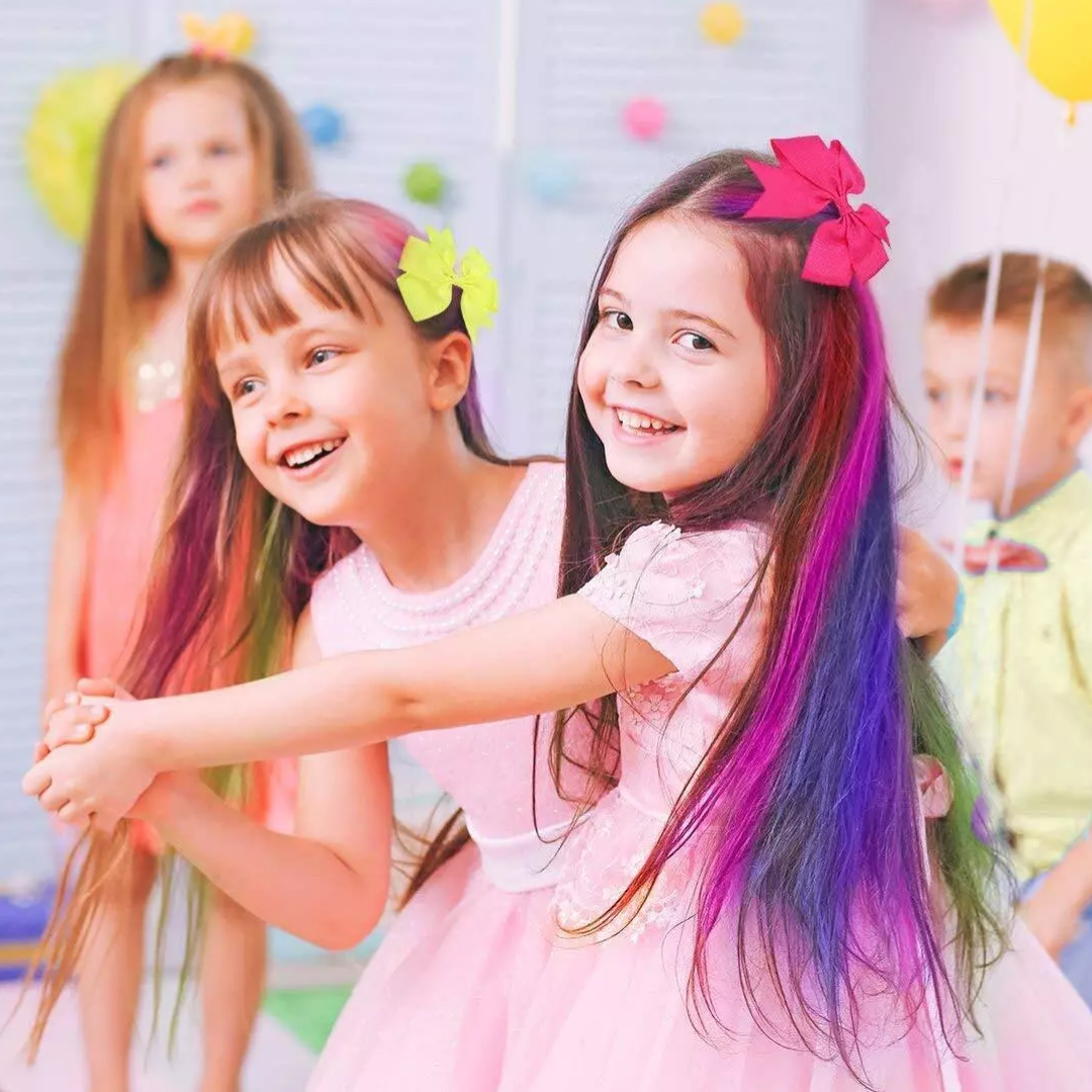 Moktan Sabai Washable Hair Chalk Comb for Kids Temporary Color Hair Dye Tool