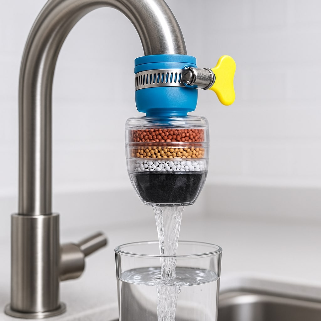 Moktan Sabai PureFlow Faucet Water Filter Blue