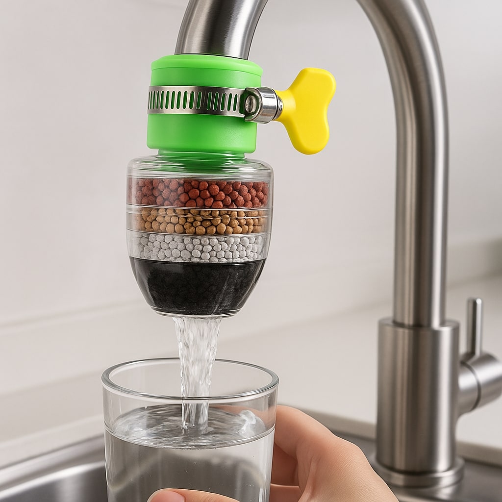 Moktan Sabai PureFlow Faucet Water Filter Green