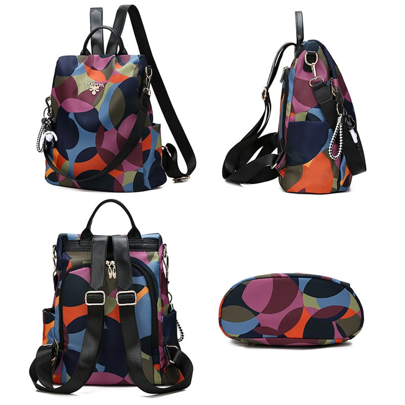 Moktan Sabai Water Resistant Anti Theft Backpack Oxford Travel Daypack 30cm