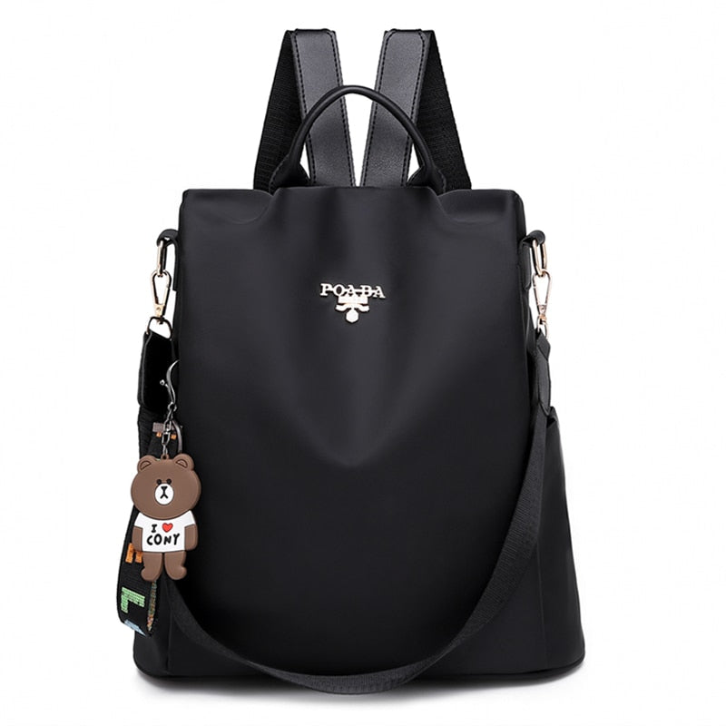 Moktan Sabai Water Resistant Anti Theft Backpack Oxford Travel Daypack 30cm Black