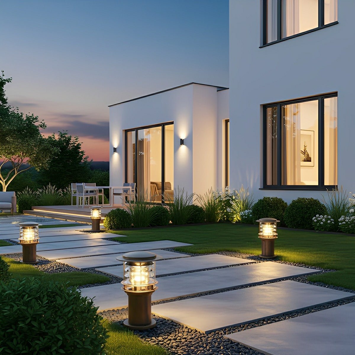 Moktan Sabai Modern LED Outdoor Lawn Lamp Post IP65 Waterproof Garden Light
