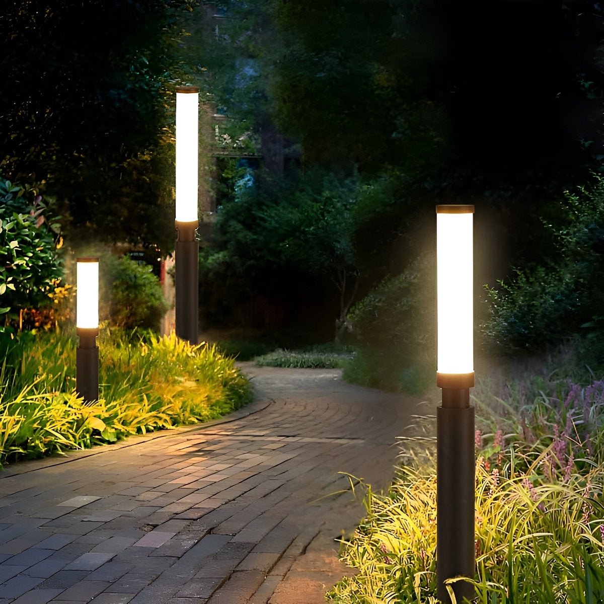 Moktan Sabai Modern LED Outdoor Post Light IP55 Aluminum Pillar Lawn Lamp