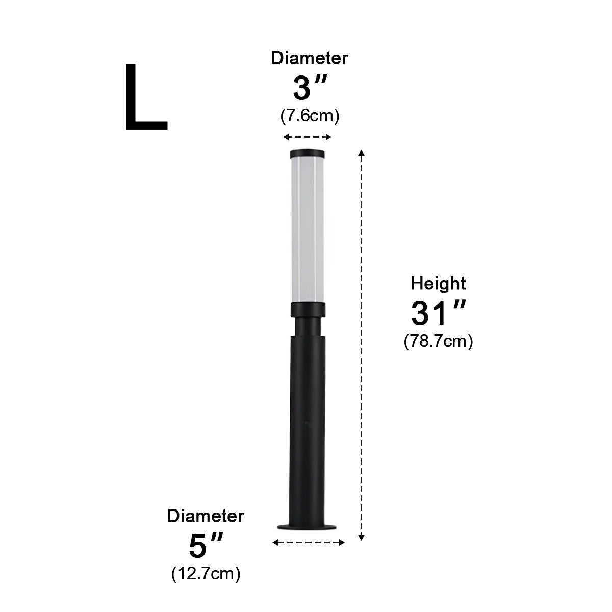 Moktan Sabai Modern LED Outdoor Post Light IP55 Aluminum Pillar Lawn Lamp