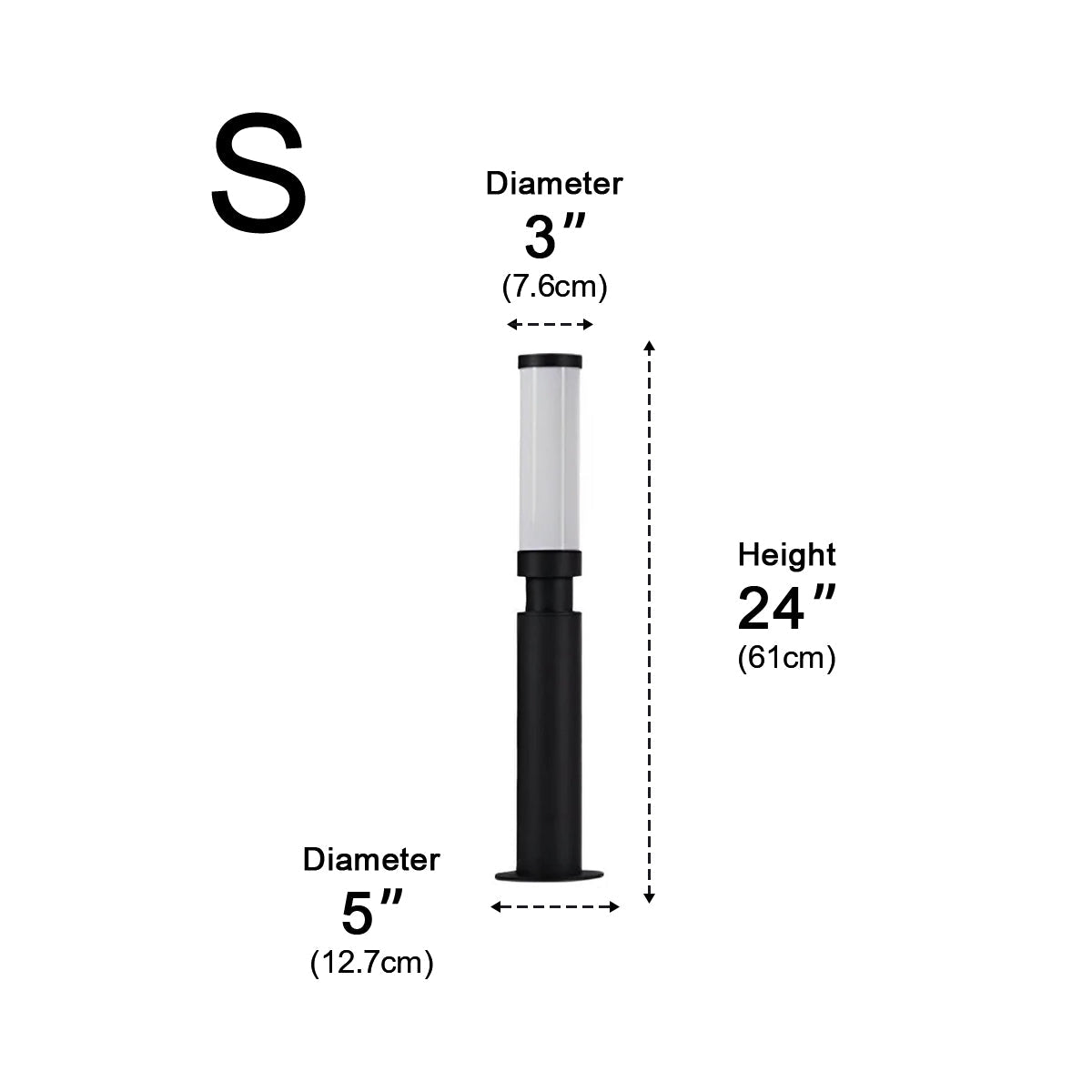 Moktan Sabai Modern LED Outdoor Post Light IP55 Aluminum Pillar Lawn Lamp