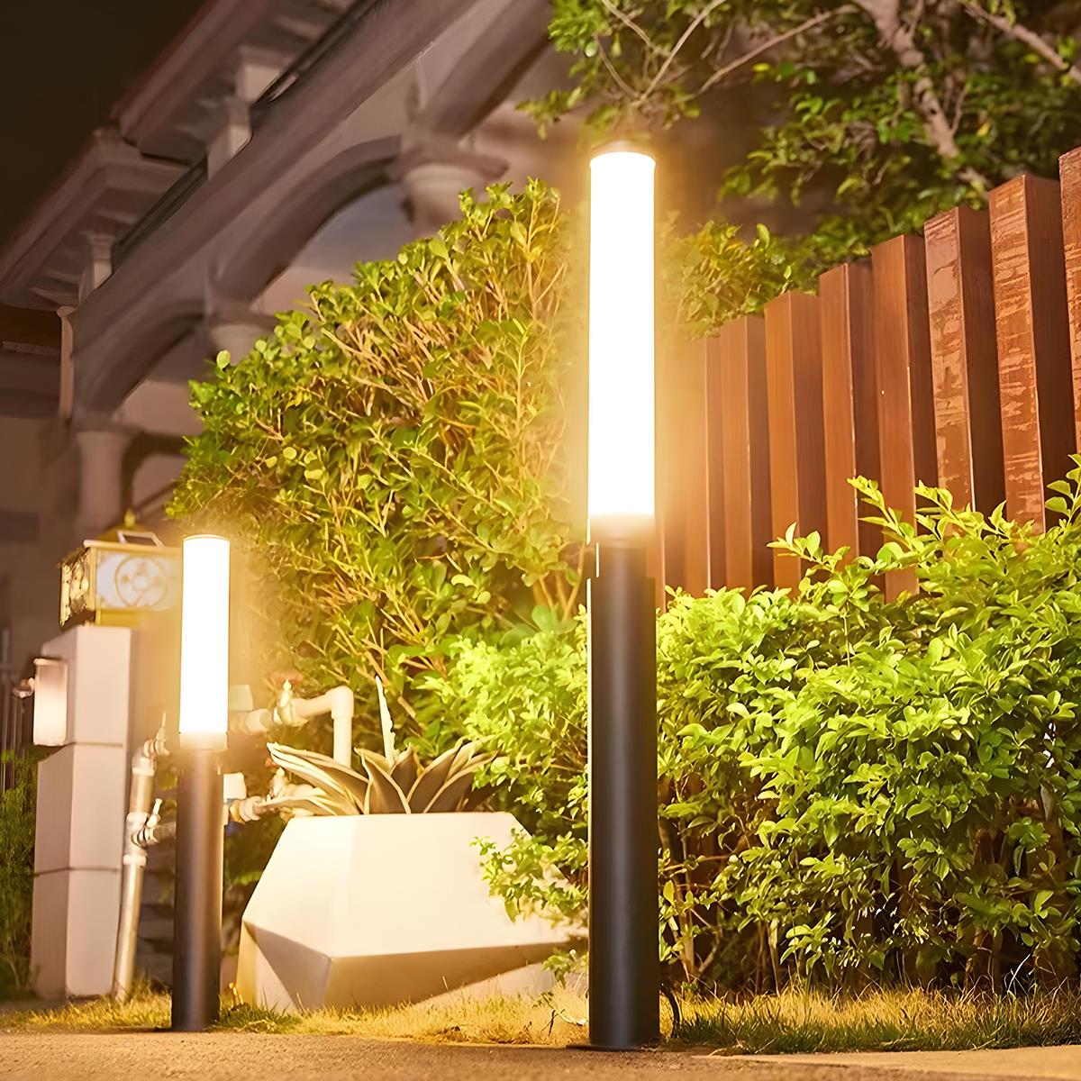 Moktan Sabai Modern LED Outdoor Post Light IP55 Aluminum Pillar Lawn Lamp 59''
