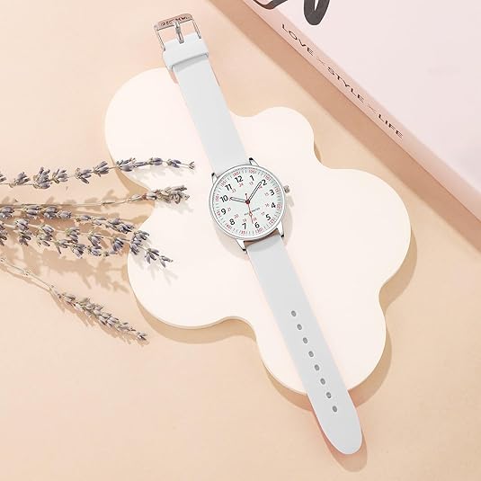 Moktan Sabai Waterproof Nurse Watch with Second Hand Silicone Medical Analog Watch