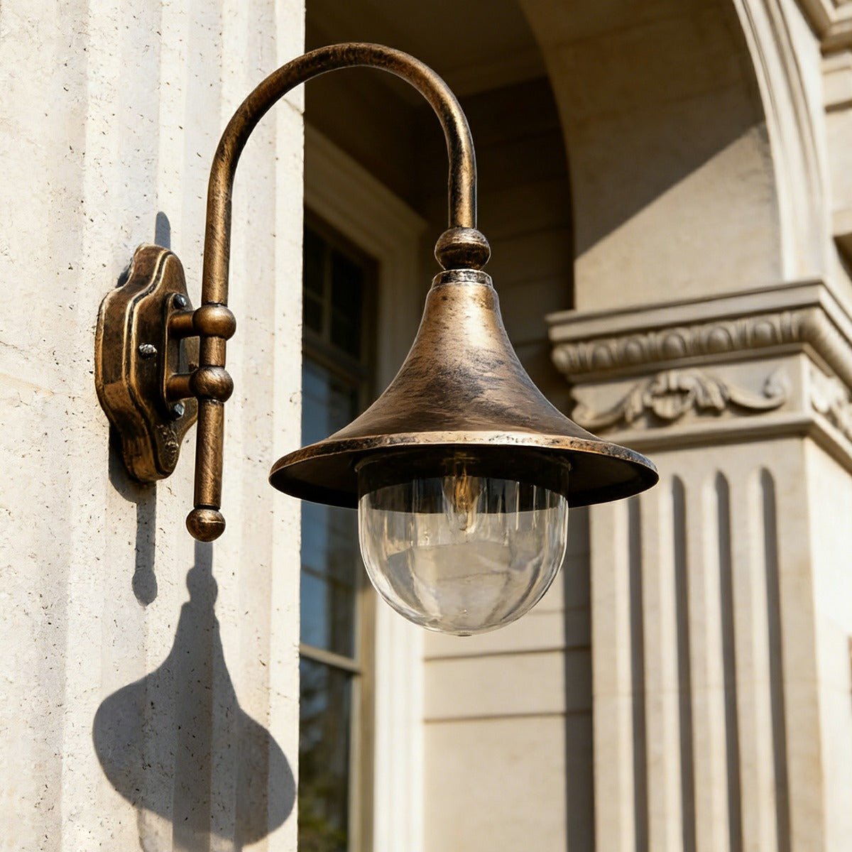 Moktan Sabai Vintage Farmhouse Horn Outdoor Wall Sconce LED IP65 Waterproof Light
