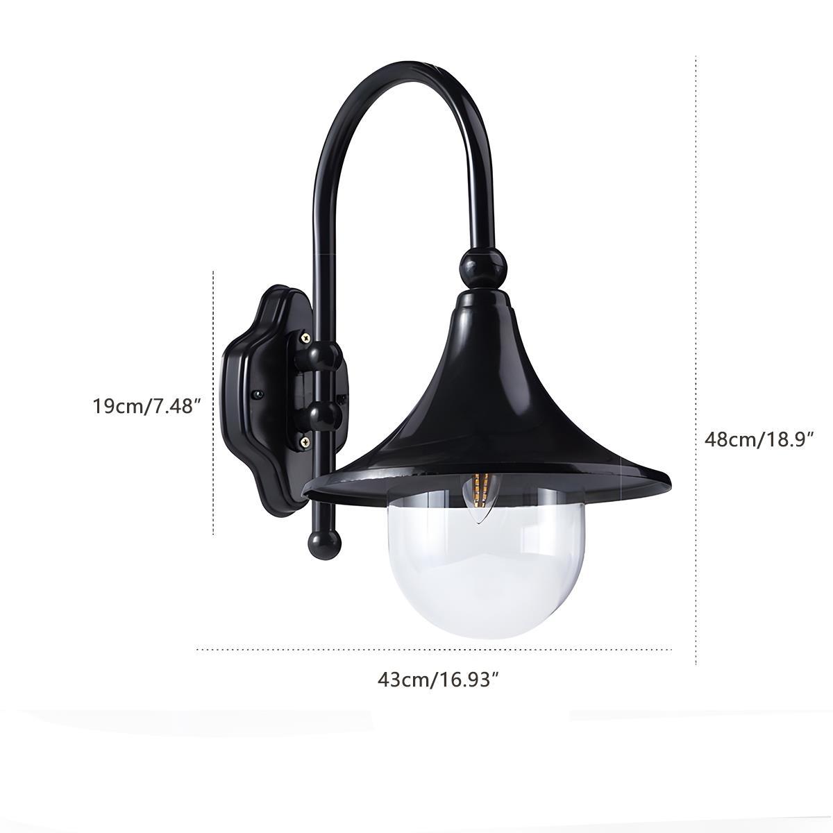 Moktan Sabai Vintage Farmhouse Horn Outdoor Wall Sconce LED IP65 Waterproof Light