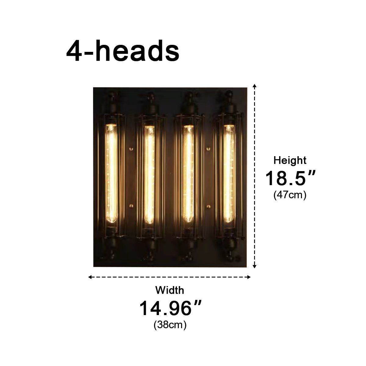 Moktan Sabai Vintage Industrial LED Wall Sconce Iron Glass Indoor Light