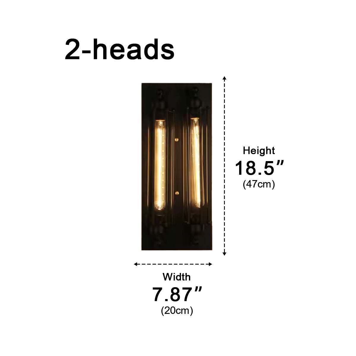 Moktan Sabai Vintage Industrial LED Wall Sconce Iron Glass Indoor Light