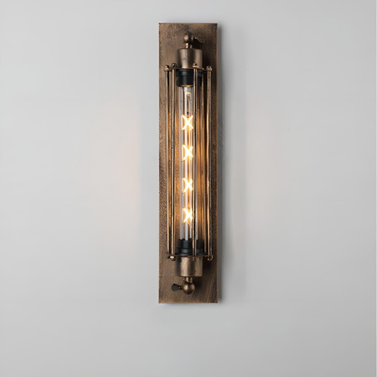 Moktan Sabai Vintage Industrial LED Wall Sconce Iron Glass Indoor Light