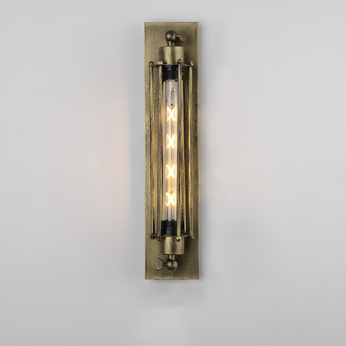 Moktan Sabai Vintage Industrial LED Wall Sconce Iron Glass Indoor Light