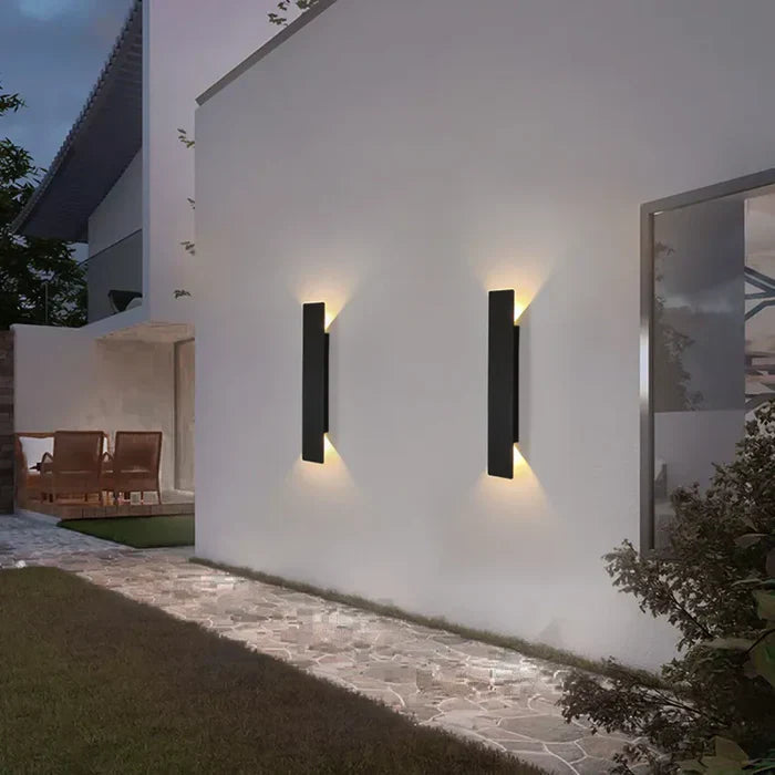 Moktan Sabai Modern Outdoor Wall Light IP65 Aluminum Up Down LED Sconce 2W 6W 18W L
