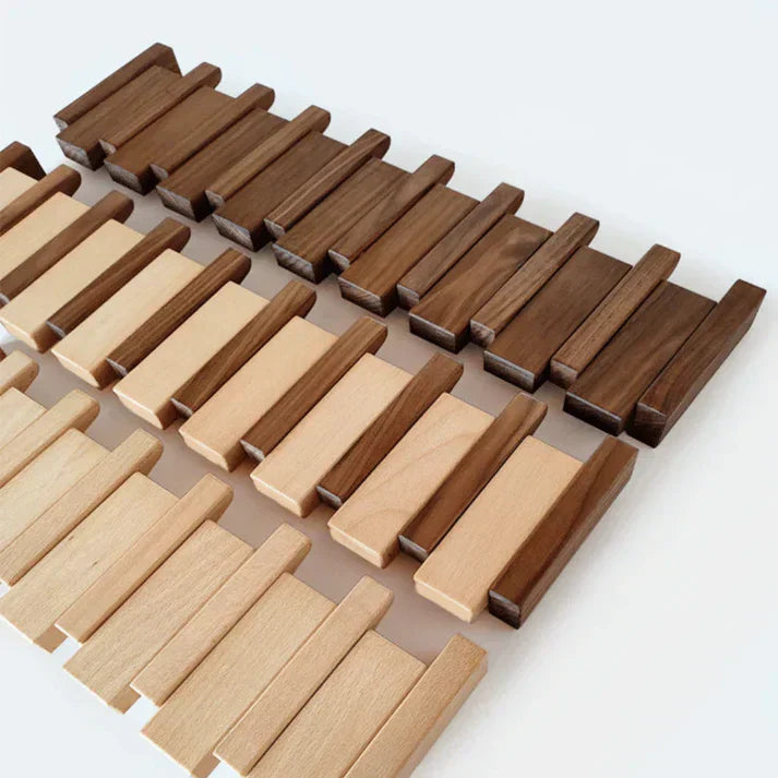 Moktan Sabai Wooden Piano Coat Rack Wall Mounted Solid Wood Hooks 4 6 8 Hook Organizer