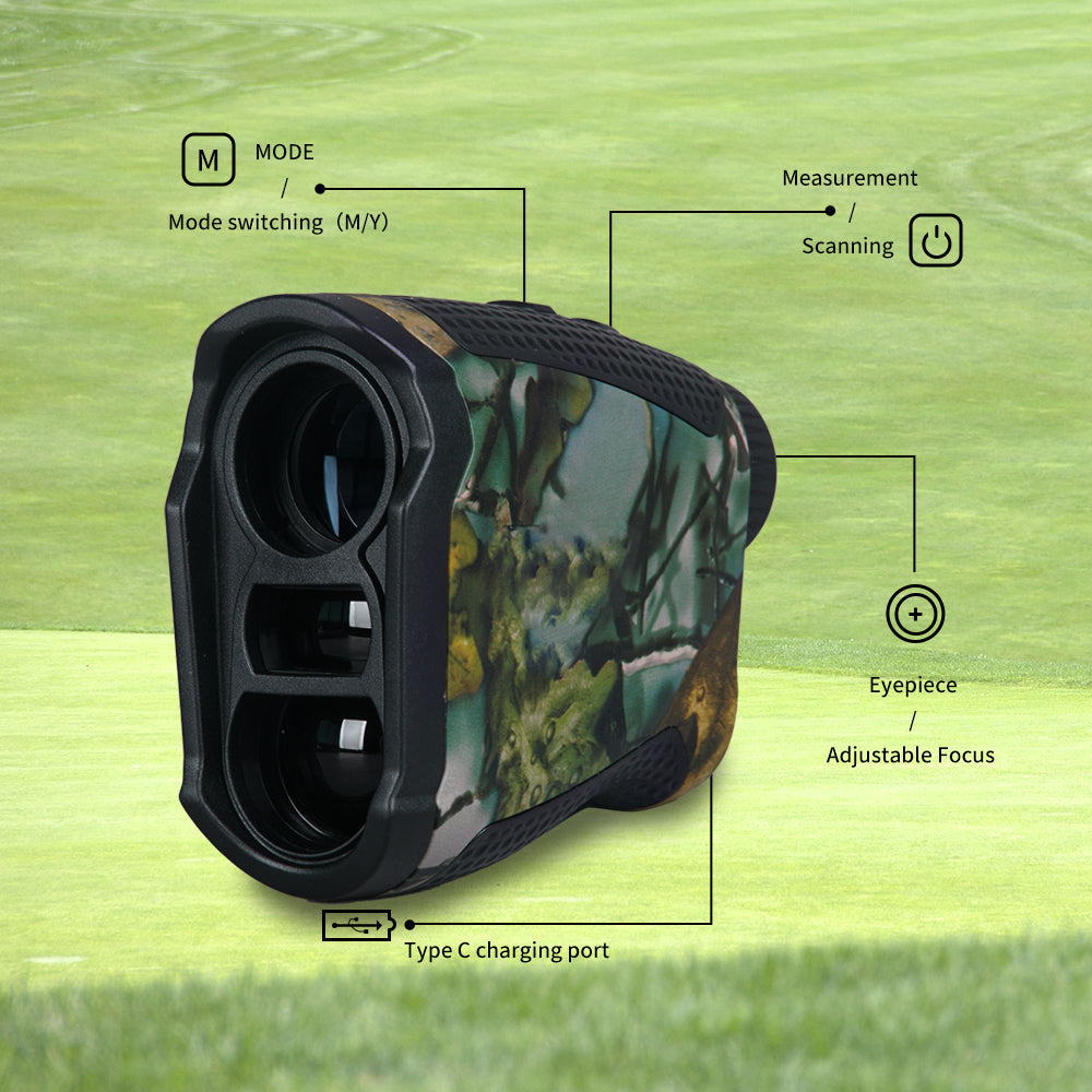 Moktan Sabai 1000 Yard Laser Rangefinder Hunting Golf Range Finder 6.5X Rechargeable